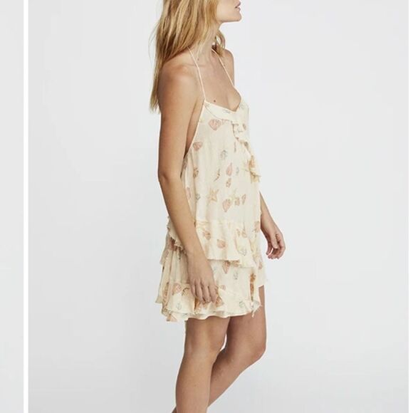 NWT Free People Sunlit Printed Mini Dress - Picture 4 of 7